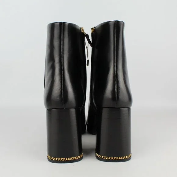 New TORY BURCH Ruby High Block Heel Leather Booties